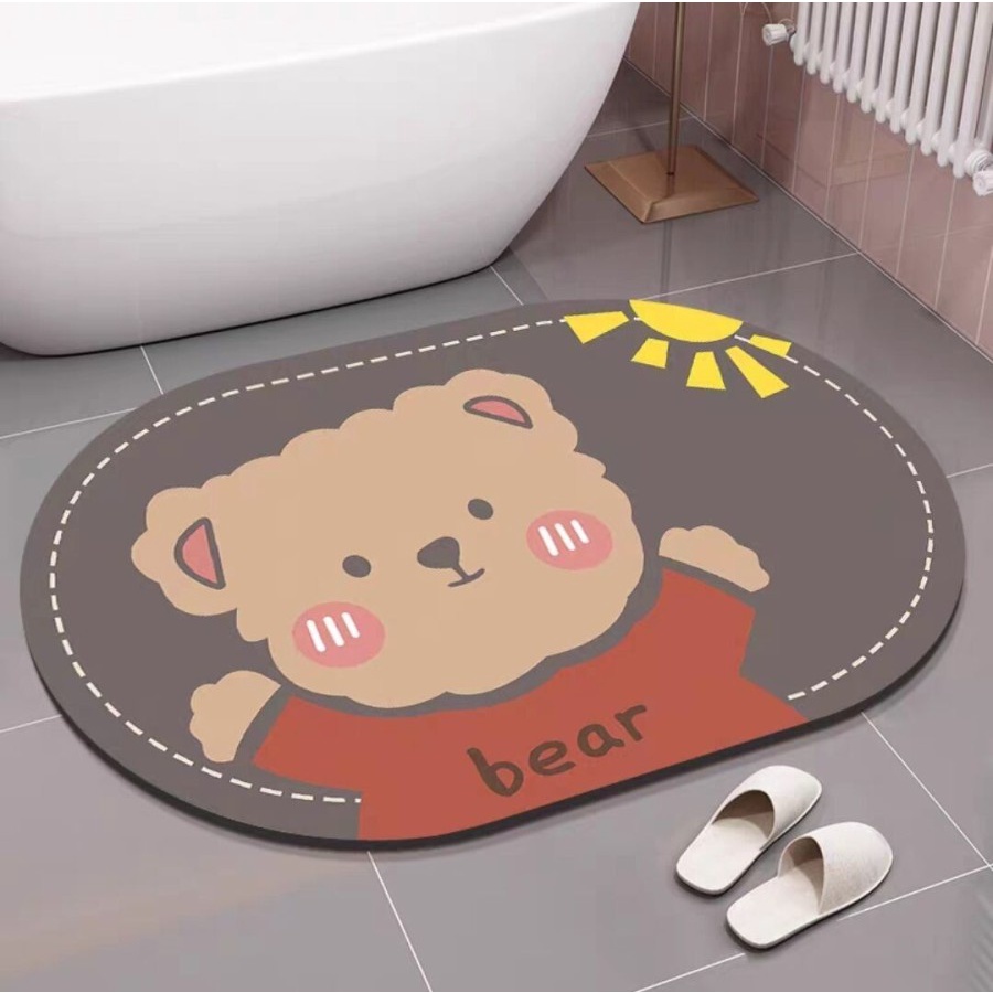 Keset Gulung Youful Keset Lantai Kaki Anti Slip Nyerap Air Kamar Mandi Dapur Toilet Diatomite Keset Kesed Dapur Diatomite Anti Bau Cepat Kering Anti Slip Menyerap Air Untuk Kamar Mandi