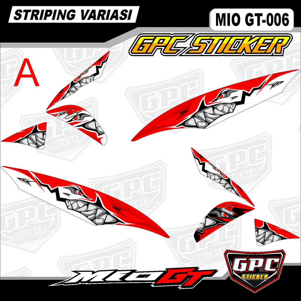 Striping sticker mio GT - Stiker setriping Variasi List Motor GPC-006