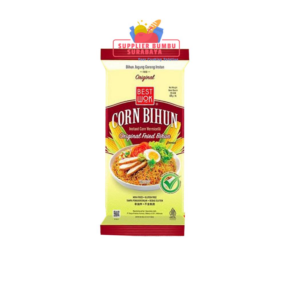 Best Wok Corn Bihun Jagung Goreng Instan Original Hot Spicy 68g