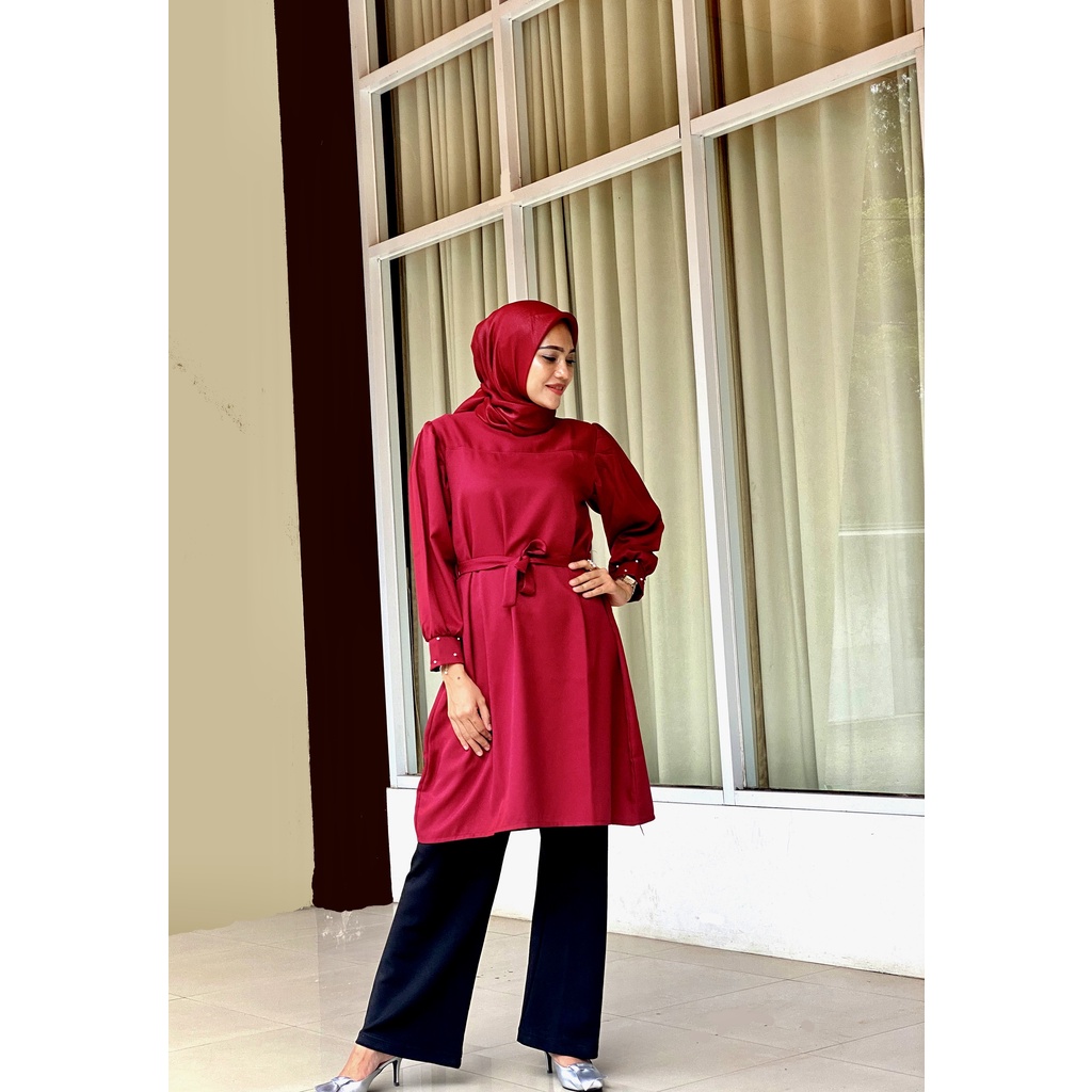 Long Tunik Wanita Terbaru - Blouse Wanita Kekinian Berkualitas mix MUTIARA FREE SIZE FIT TO XL