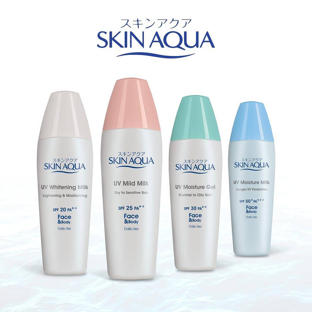 Skin Aqua Tone Up UV Essence, UV Mild Milk, Moisture Milk, Moist Gel, Whitening Milk Original BPOM