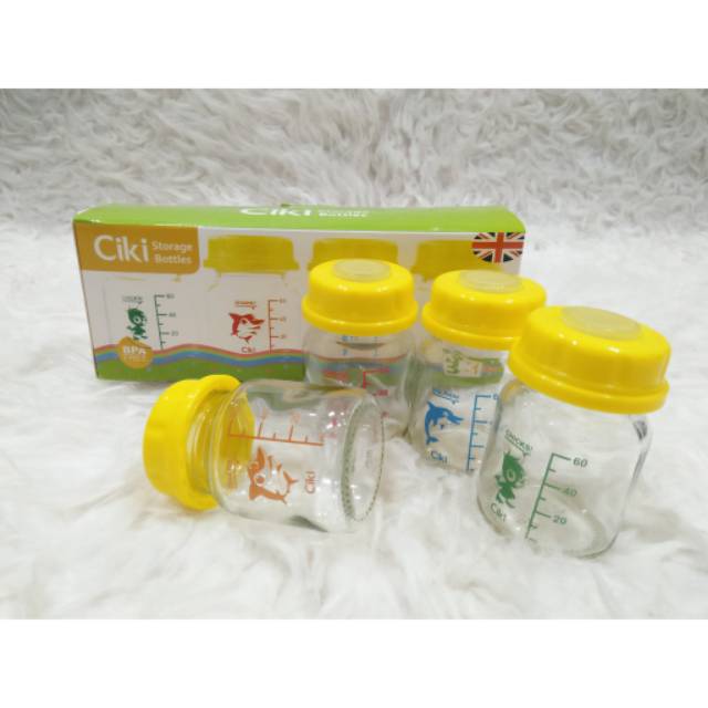 CIKI - STORAGE BOTTLE 60 Ml ISI 4 PCS / BOTOL ASI / FREE KANTONG ASI