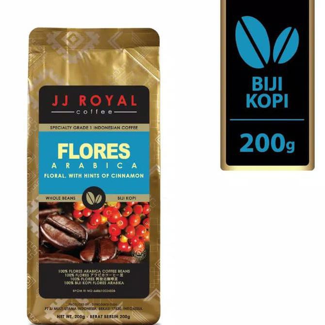 

Jj Royal Coffee Flores Arabica Bean (Kopi Biji) Bag 200G Mentarieka_Shop