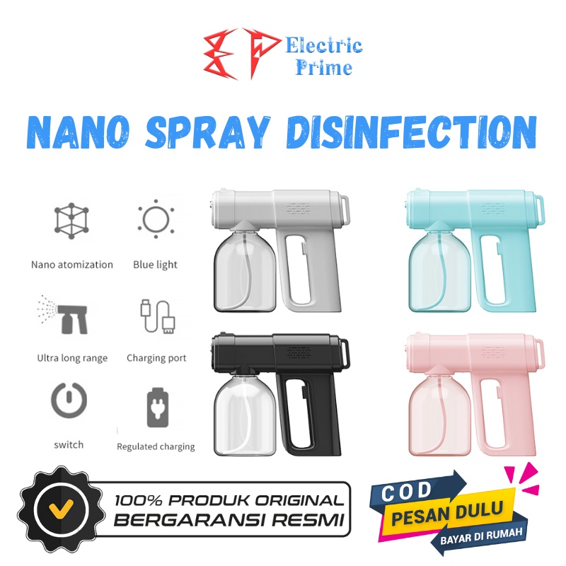 Nano Spray Gun A3 Disinfektan 300ml UV Light Atomizer Hand Sanitizer Steam Alat Steril Anti Virus