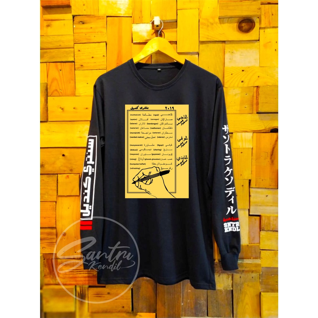 KAOS SANTRI KUALITAS DISTRO 100% COTTON COMBED / KAOS SANTRI SALAFY / KAOS NULIS KITAB KUNING BARU  