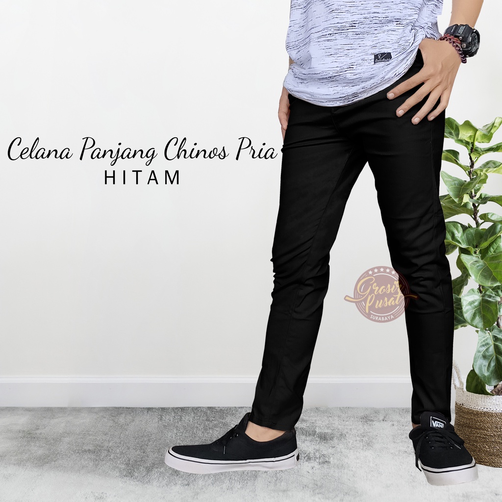 Celana Chino Chinos Pria Ukuran 27 - 38