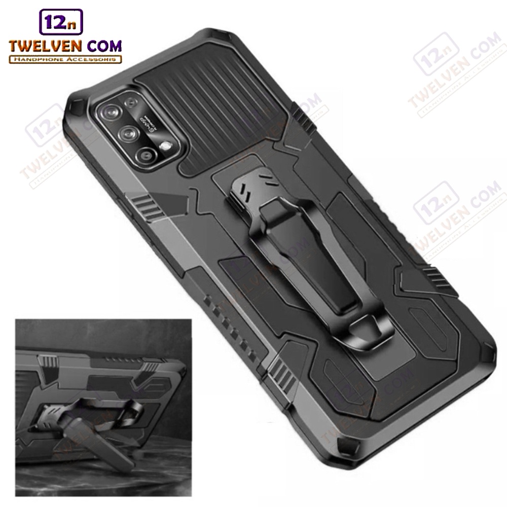 Case Shockproof Realme 5 / Realme 5i / Realme 5 Pro / Realme 6 / Realme 7 / Realme 7 Pro / Realme 7i / Realme 8 / Realme 8i / Realme 8 Pro / Realme 9 / Realme 9i / Realme 9 Pro  - Armor Hardcase Stand Clip