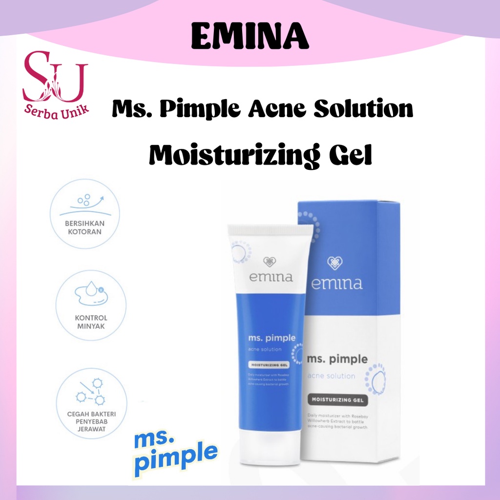 Emina Ms Pimple Acne Solution Moisturizing Gel 20ml | Pelembab Wajah Berjerawat