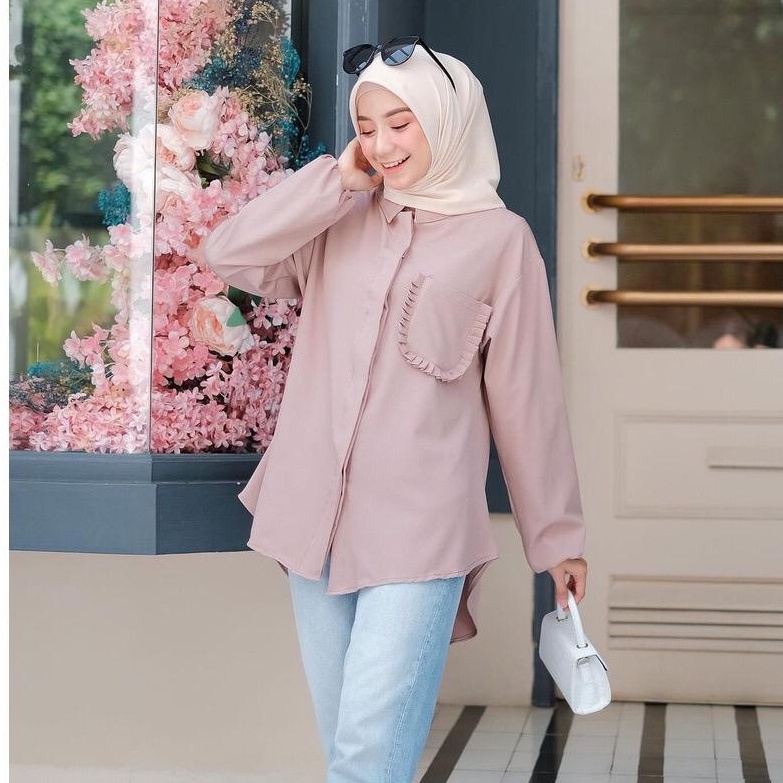 GRATATA KEMEJA - BLOUSE WANITA - PAKAIAN WANITA - ATASAN SIMPLE -  BISA COD