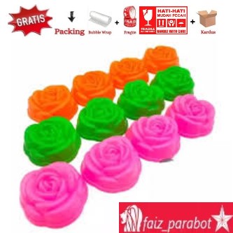 1 PCS Cetakan Kue bolu mawar plastik untuk puding
