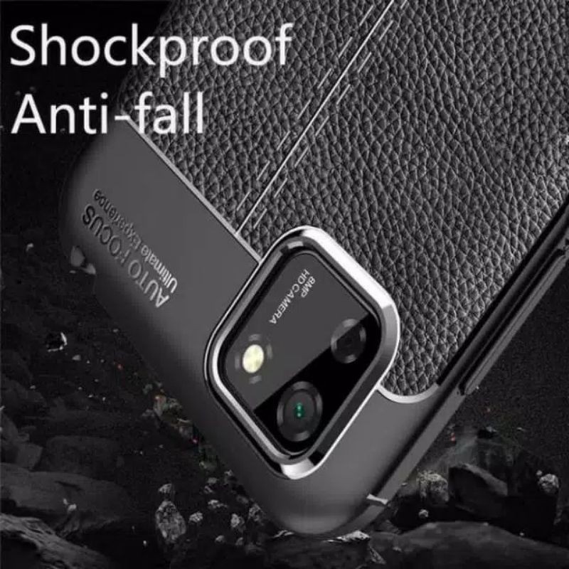 Auto Fokus Realme C20 6.5 inchi Leather Soft Case REALME C20 AUTOFOCUS Motif Kulit Jeruk