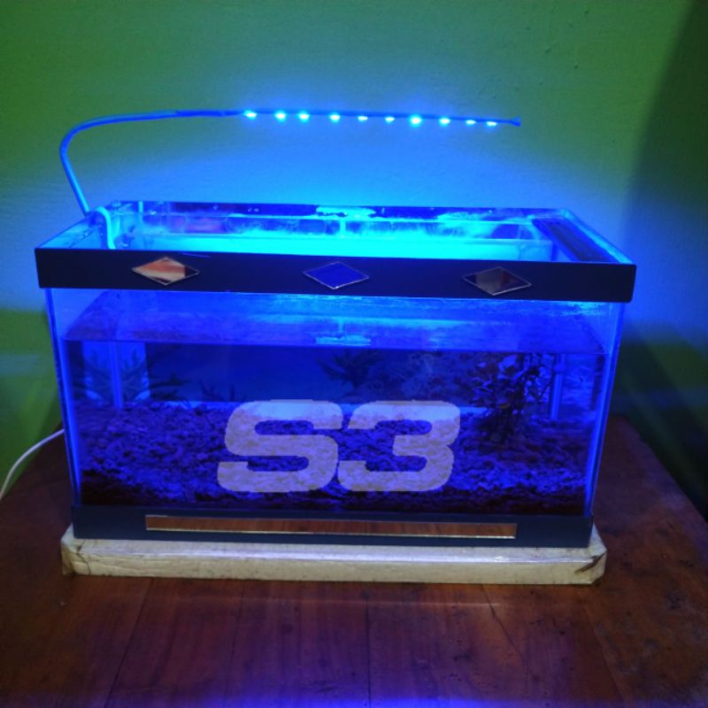 Lampu Aquarium Lampu soliter Lampu Aquascape biru 10 led Lampu Akuarium Murah Lampu Aquarium Mini La