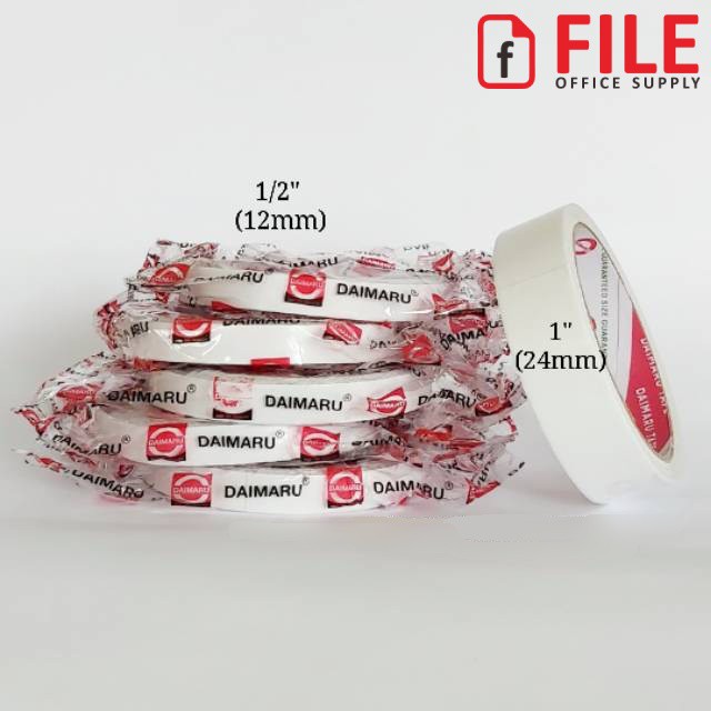 

Double Tape / Isolasi Bolak Balik Daimaru 0.5 (1/2 inch) / 12 mm x 12 yard