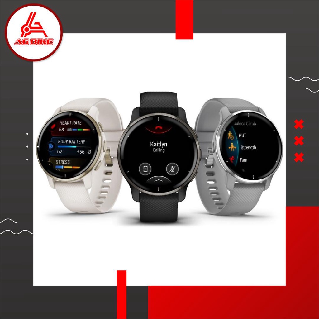 Garmin Venu 2 plus 2 + Smartwatch Amoled stainless steel Garansi Resmi TAM 2 tahun jam tangan Unisex