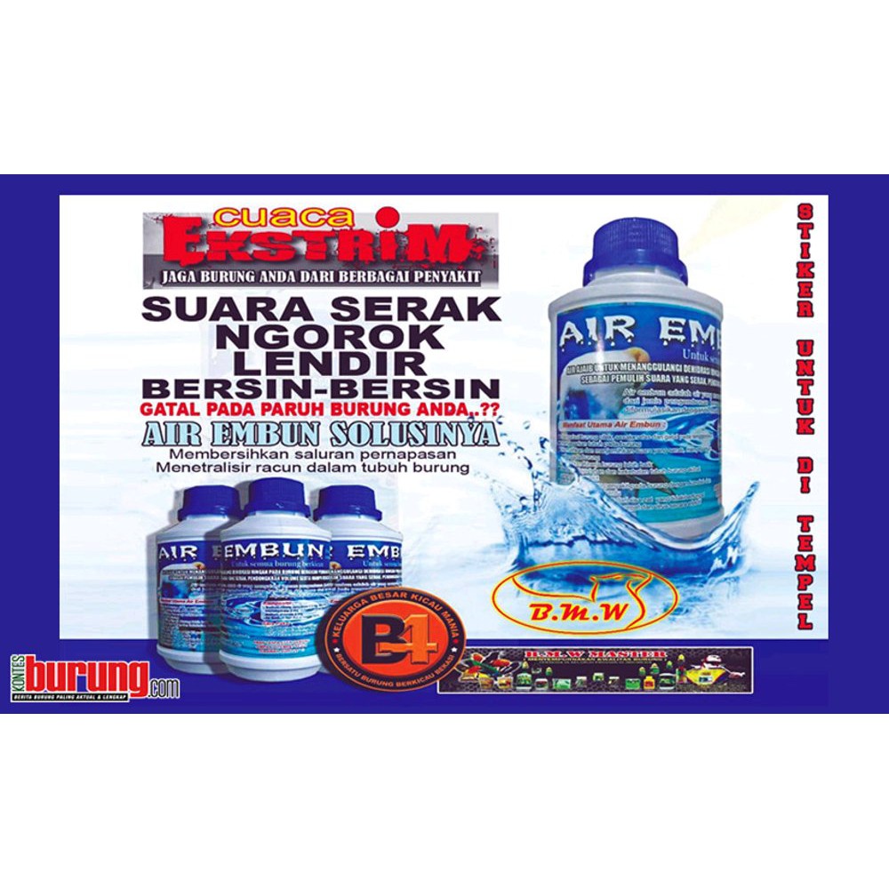 Air Embun Burung Sehat Dan Berstamina By Bird Plus Bmw Master
