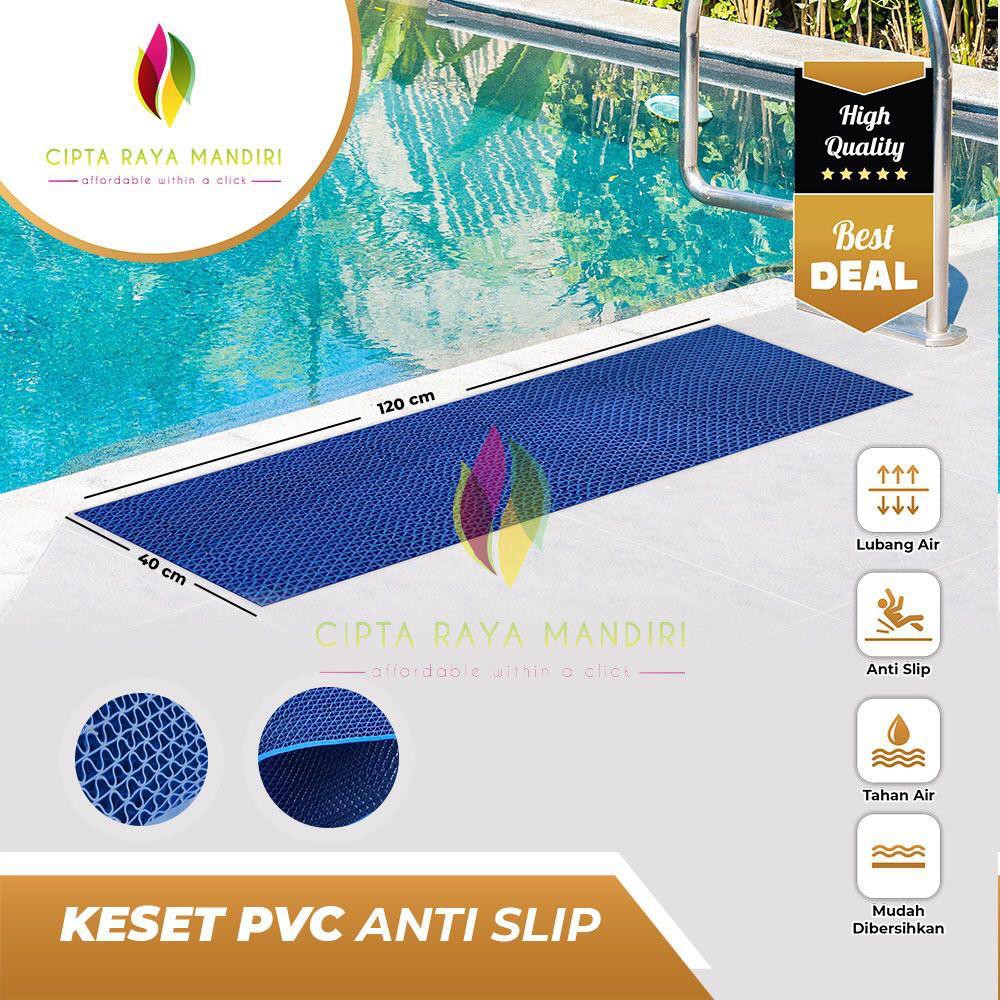 Keset Anti Slip PVC S Type Rumah Tebal 6mm 40x 120cm / Keset Jaring