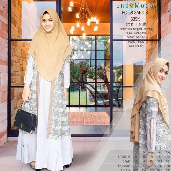 Pc Muslimah Endomoda Gamis Set Gamis Set 58 - - Zoraidaidasp