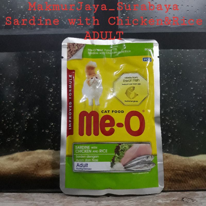 MEO pouch 80gr Makanan Kucing Basah.Wet food Kitten&amp;Adult Varian
