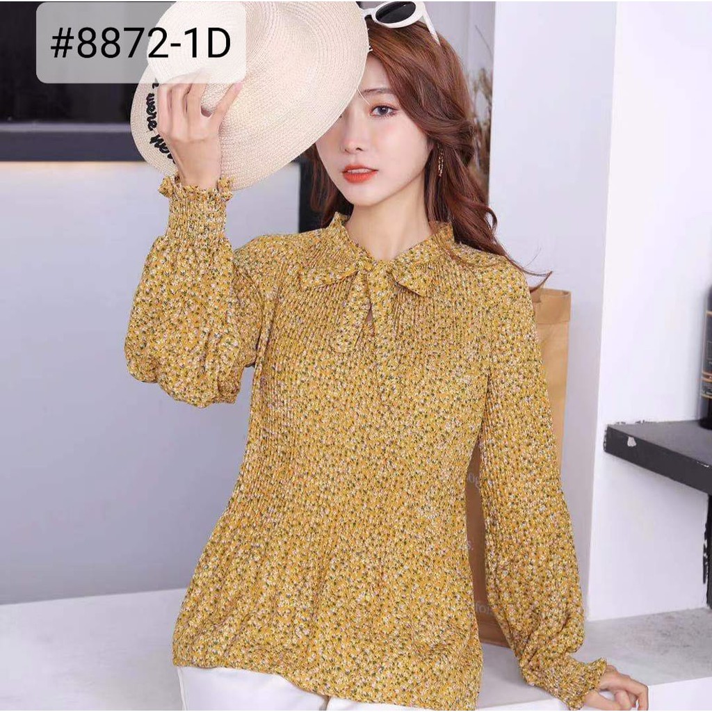 Atasan Motif Bunga Import Blouse Flower 8872