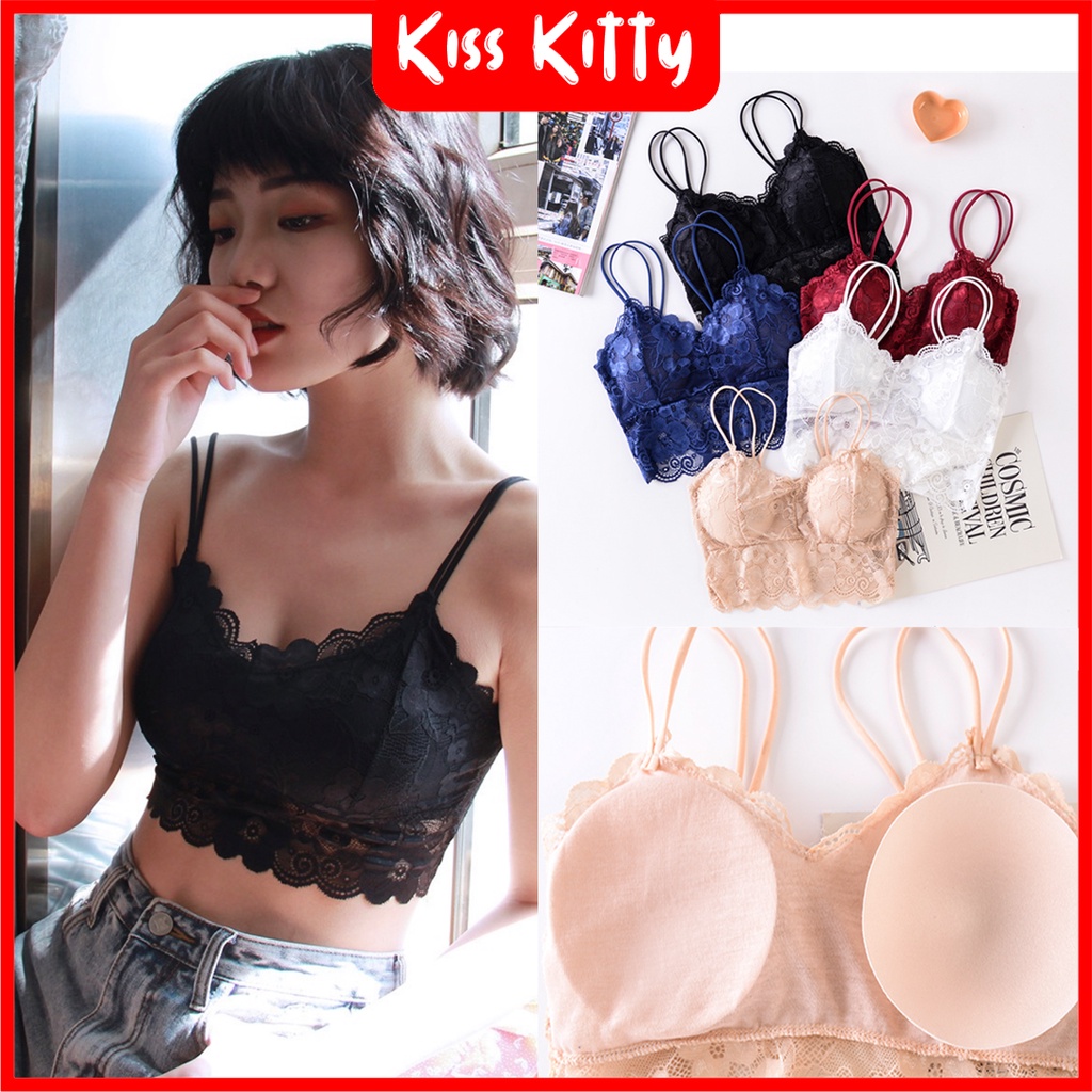 BRA RENDA BRALETTE BRA KAOS BRA SEKSI BRA KEKINIAN BRA TANPA KAWAT 26#