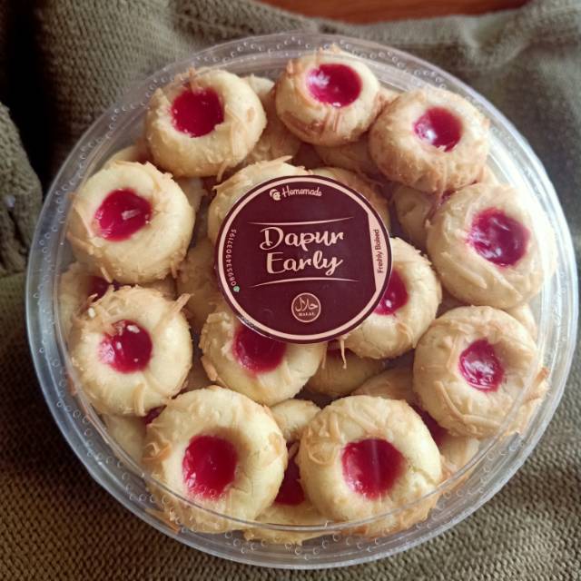 

Strawberry Thumbprint cookies 500GRAM