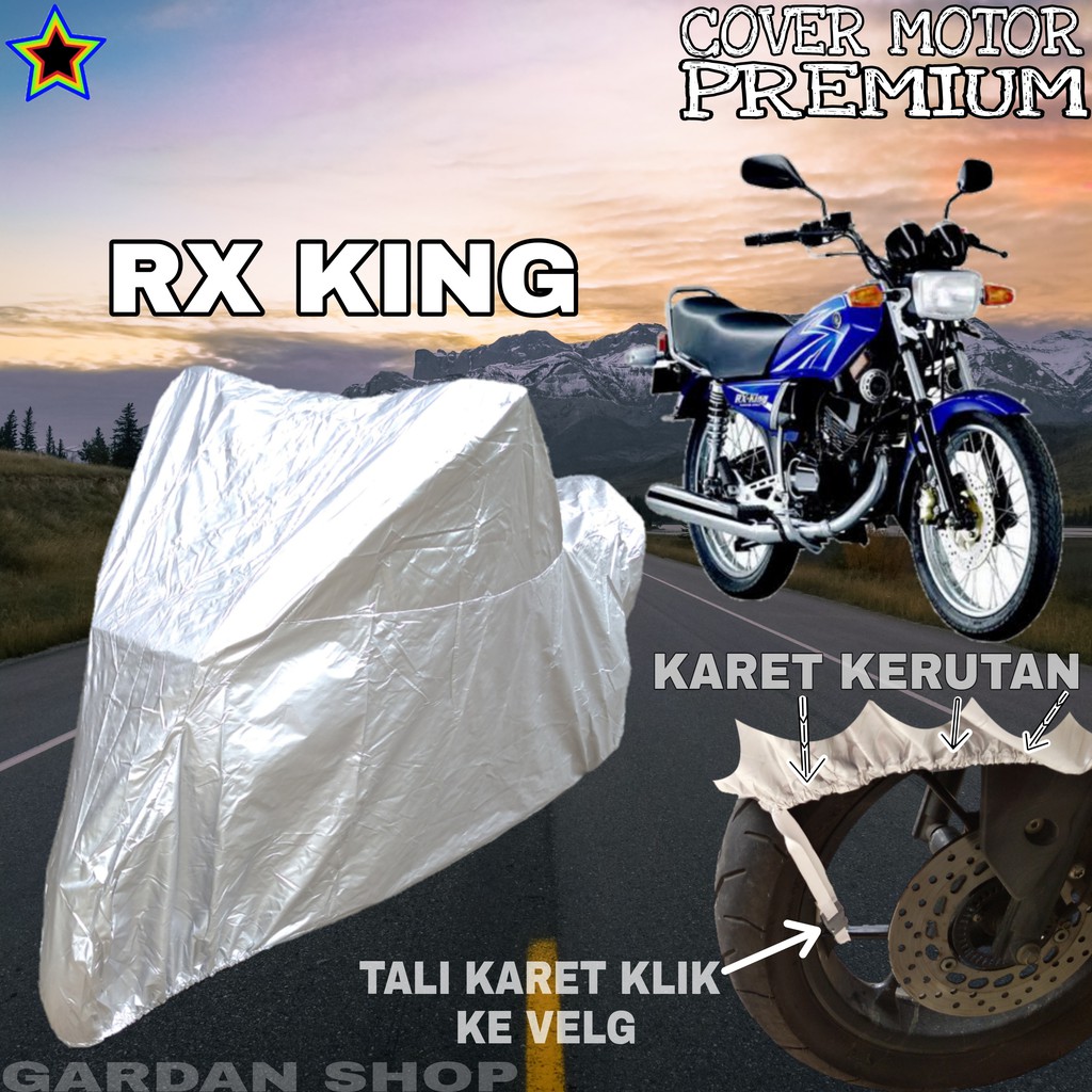 Sarung Motor RX KING SILVER POLOS Body Cover Penutup Motor Rx King PREMIUM