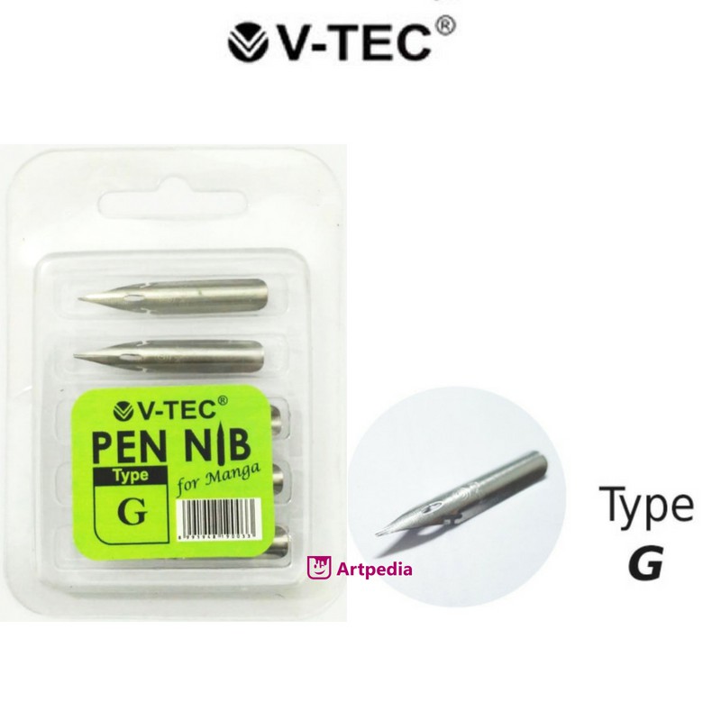 Harga Special  V-Tec Comic & Caligraphy Pen Nibs - G (isi 5) - Nib Pen isi 5 - Pulpen Kaligrafi