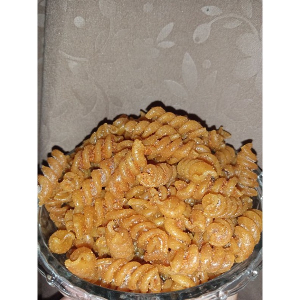 

makaroni spiral pedas gurih