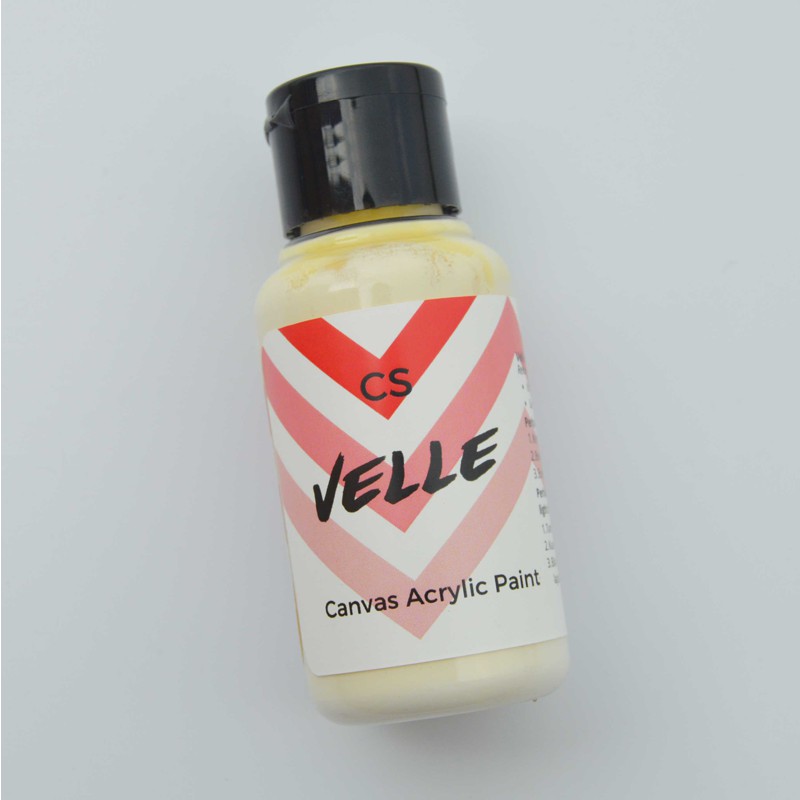 Cat Sepatu Kanvas - cat repaint sepatu topi tas kanvas - Velle CS-Ivory