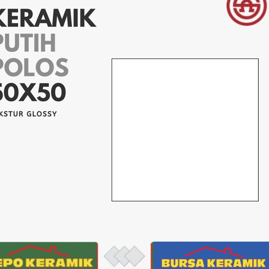 Modern.. Keramik Lantai Putih Polos 50x50 WHITE G1