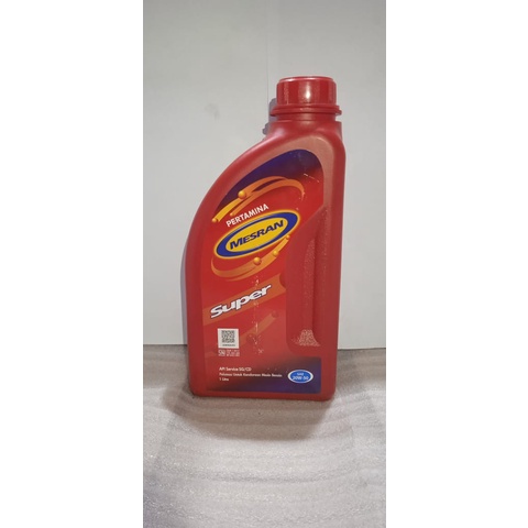 Oli Mesin Mesran Super 1 Liter, Oli Pelumas Motor Mobil