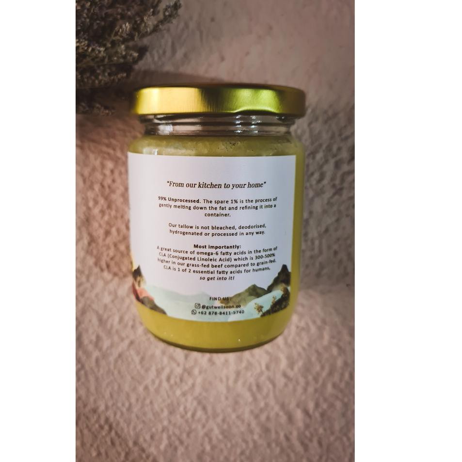 

TERPERCAYA GUT WELL SOON - BEEF TALLOW (RENDERED) 220 ML (185 GR)