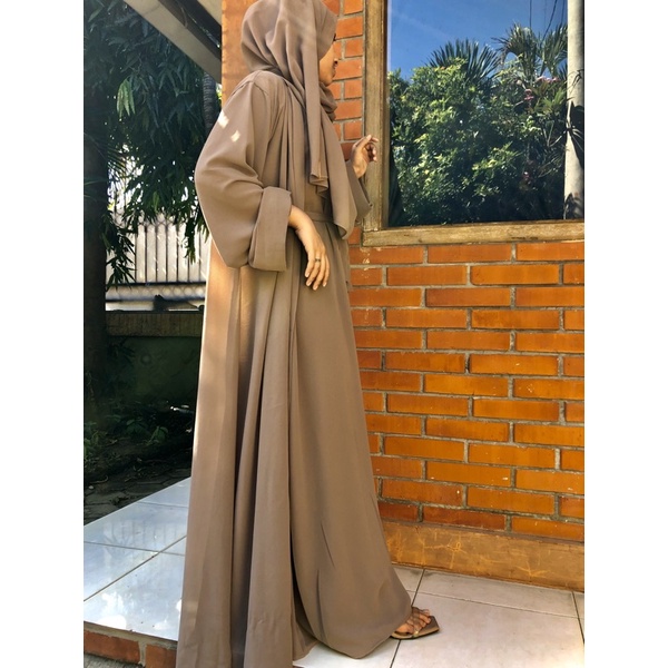 abaya one set jalabiya oneset free pasmina jumbo bisa request size arab saudi dubai hitam bigsize