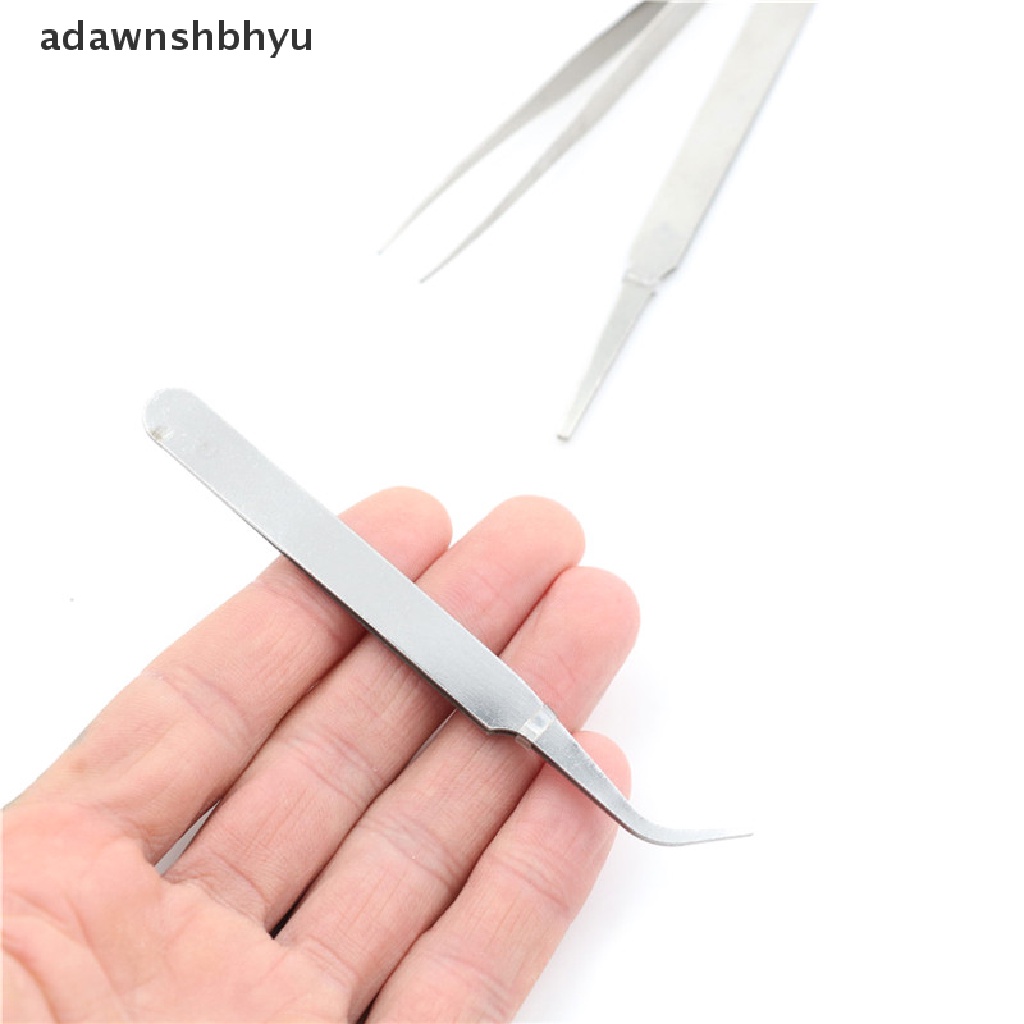 Adawnshbhyu 3pcs /set Penjepit Stainless Steel DIY Alat Perbaikan Presisi Perakitan Elektronik