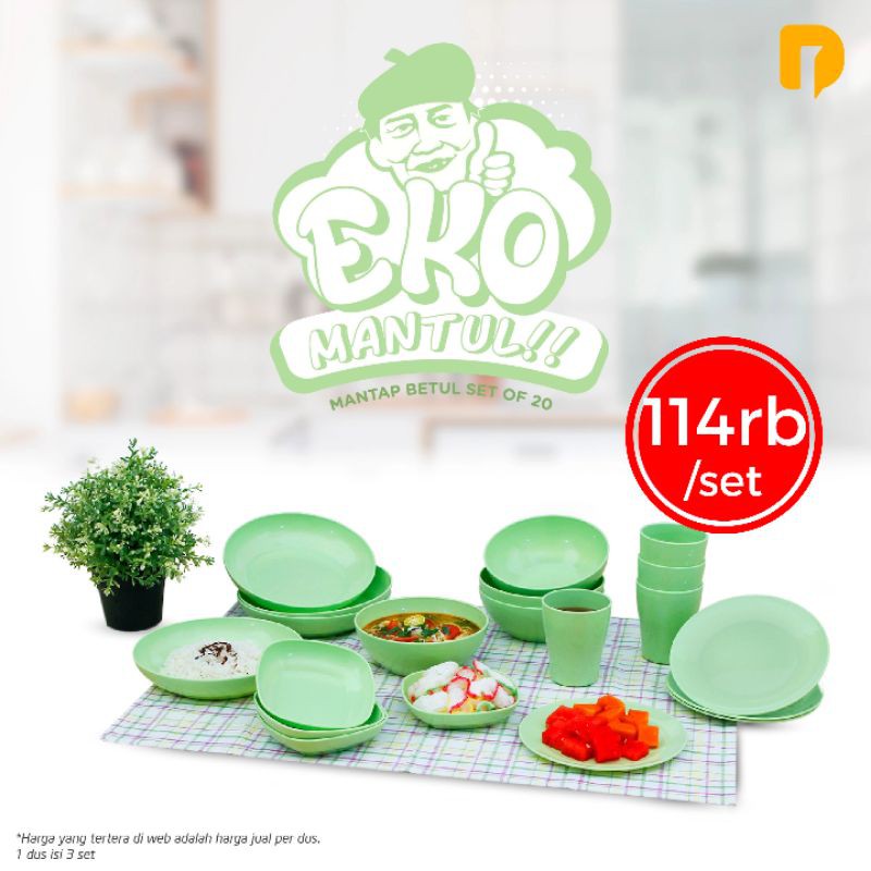 Piring Set EKO MANTUL - Dusdusan Pekanbaru