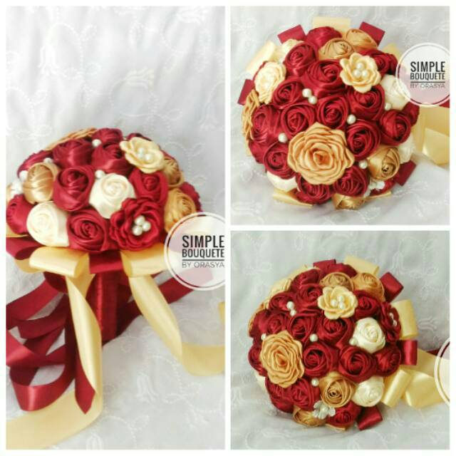 Simple Buket Pengantin Wedding Bouquete Bunga Tangan