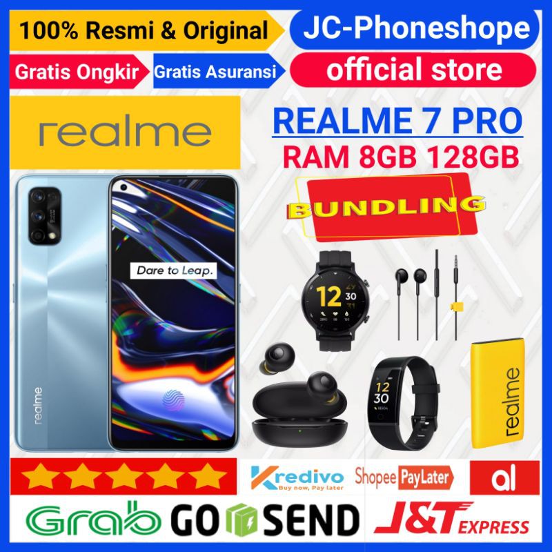 REALME 7 PRO RAM 8GB 128GB GARANSI RESMI - PAKET BUNDLING