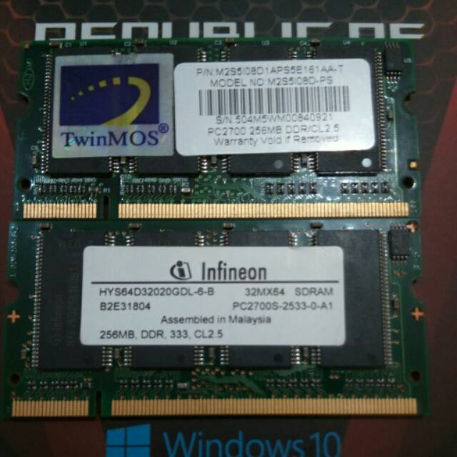 ram sodimm laptop ddr ,ddr1 256mb 2nd bagus
