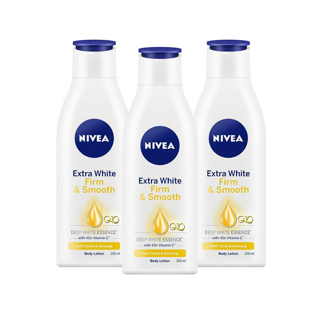 NIVEA Body Lotion Extra White Firm &amp; Smooth 200mL Triplepack