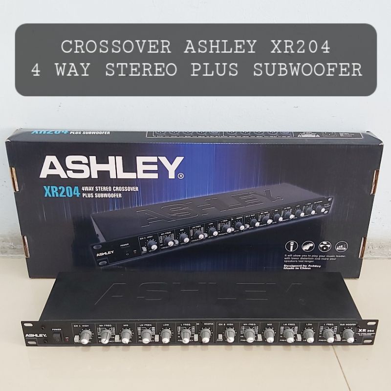 ASHLEY Crossover XR204 4 Way Stereo Plus Subwoofer Cross Over