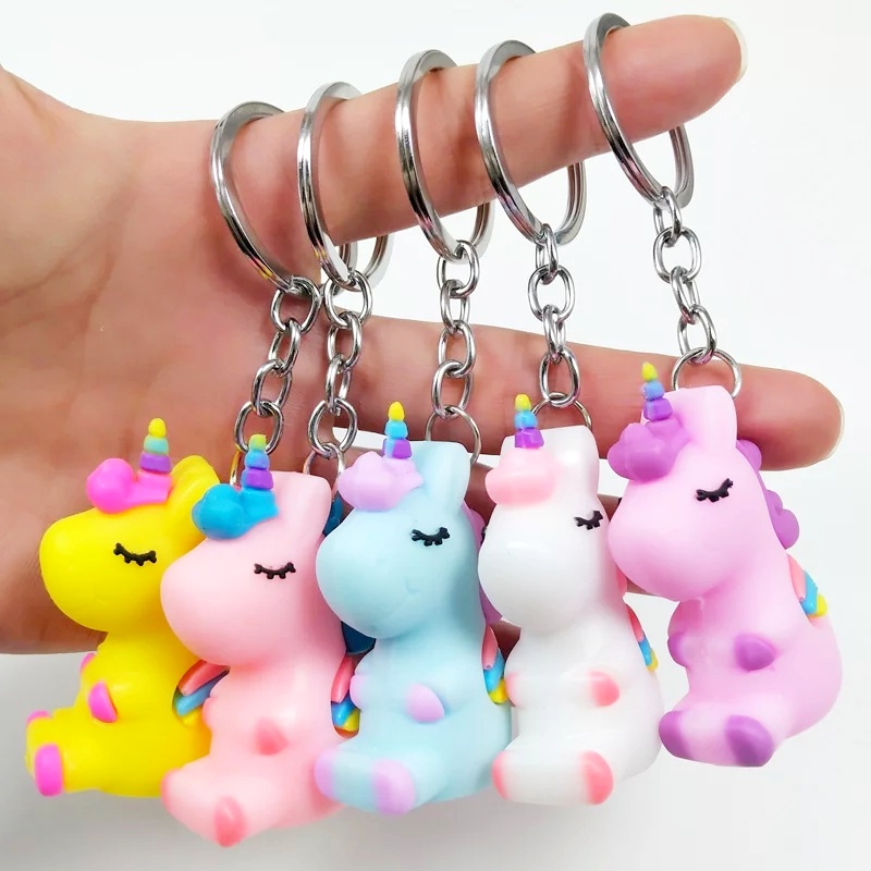 GANTUNGAN KUNCI UNICORN DUDUK // Ganci Karakter Unicorn Unik Lucu | Gantungan tas | Bag Charm | Souvenir Murah | Keychain | COD