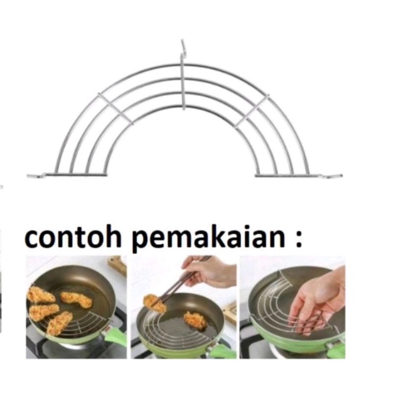 Alat tirisan minyak / Rak Tatakan panci / Coolingrak wajan/tatakan wajan 32cm tatakan gorengan Stainless steel anti karat