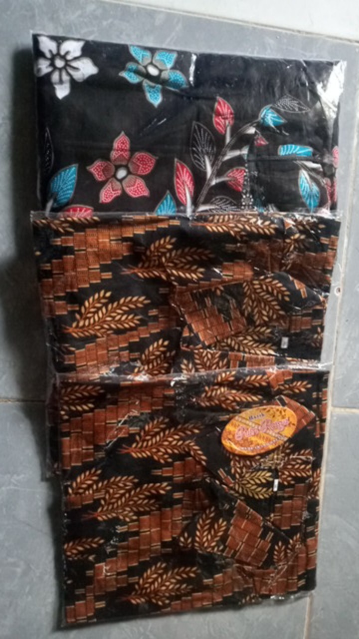 Couple Tunic V Serut Sogan Batik Klasik Formal Kerja Kantor Modern Casual Cp Sarimbit