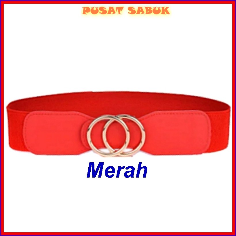 Ikat Pinggang Belt Wanita Gesper Sabuk Karet Cewek Korea Obi Elastis ban Grosir kepang Fashion Murah