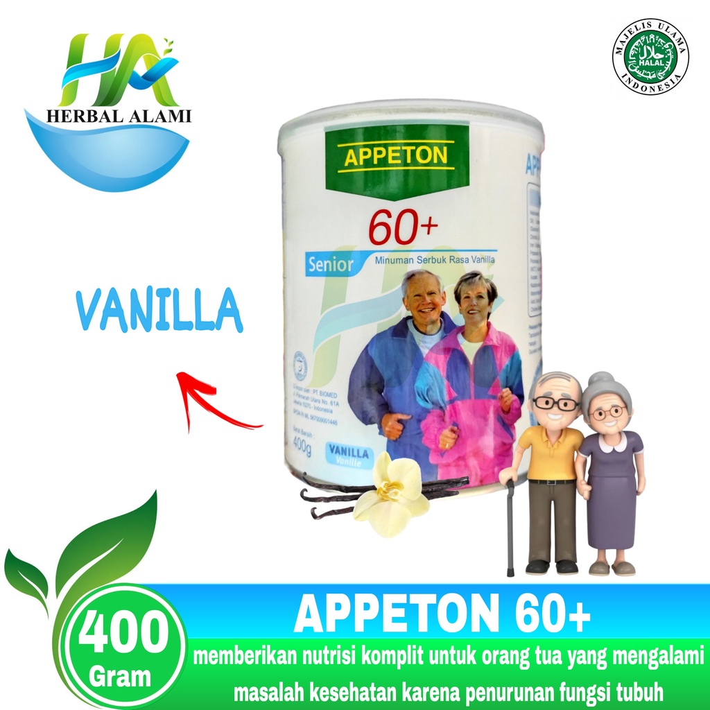 Appeton 60+ Senior 400gr Rasa Vanilla - Susu Khusus Orang Tua