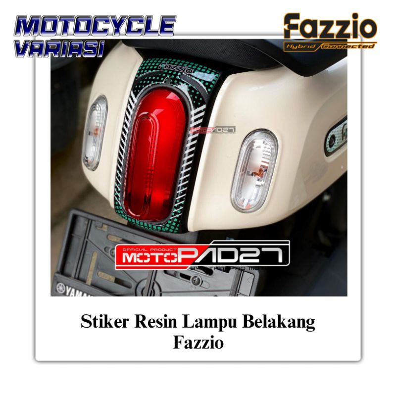 Motopad27 Sticker stiker lampu belakang Fazzio stiker fazzio premium