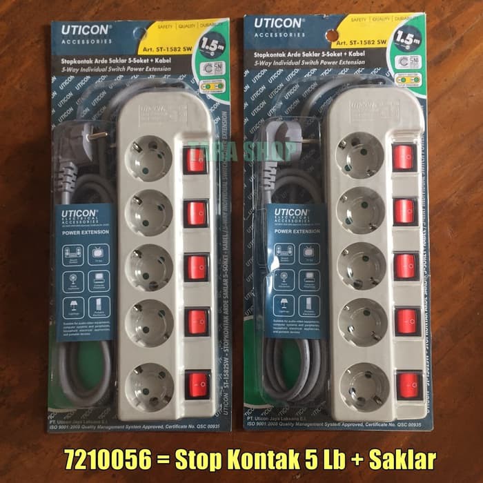 STOP KONTAK 5 LB + SAKLAR ST1582 SW UTICON - 7210056