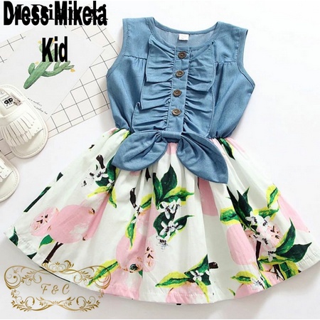 Baju Anak Perempuan Trandy Terbaru 2022 Dress Anak Perempuan Mikela Umur 3 4 5 Tahun Murah Kekinian