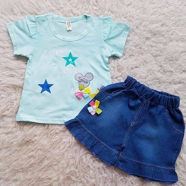 Baju Bayi Love Jeans