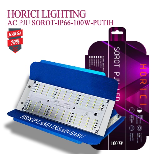 MEREK HORICI ASLI BARU LED 100W  PJU SOROT LAMPU JALAN OUTDOOR INDOOR PENERANGAN STREET LIGHT